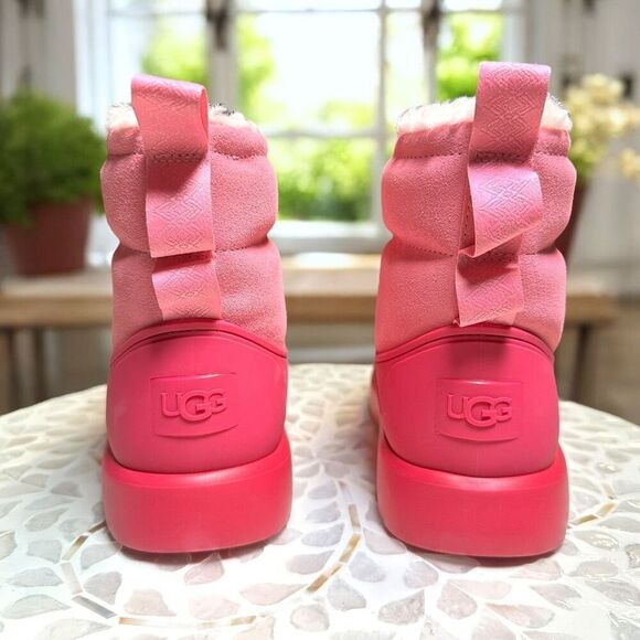 UGG Classic Mini Mod Winter Snow Waterproof Sherpa Lined Boot Sachet Pink Girls - Picture 9 of 12